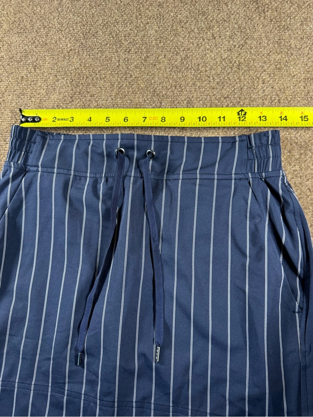 Midtown Striped Skort Navy Blue White Pin Striped Size 0 Women’s - Picture 5 of 11